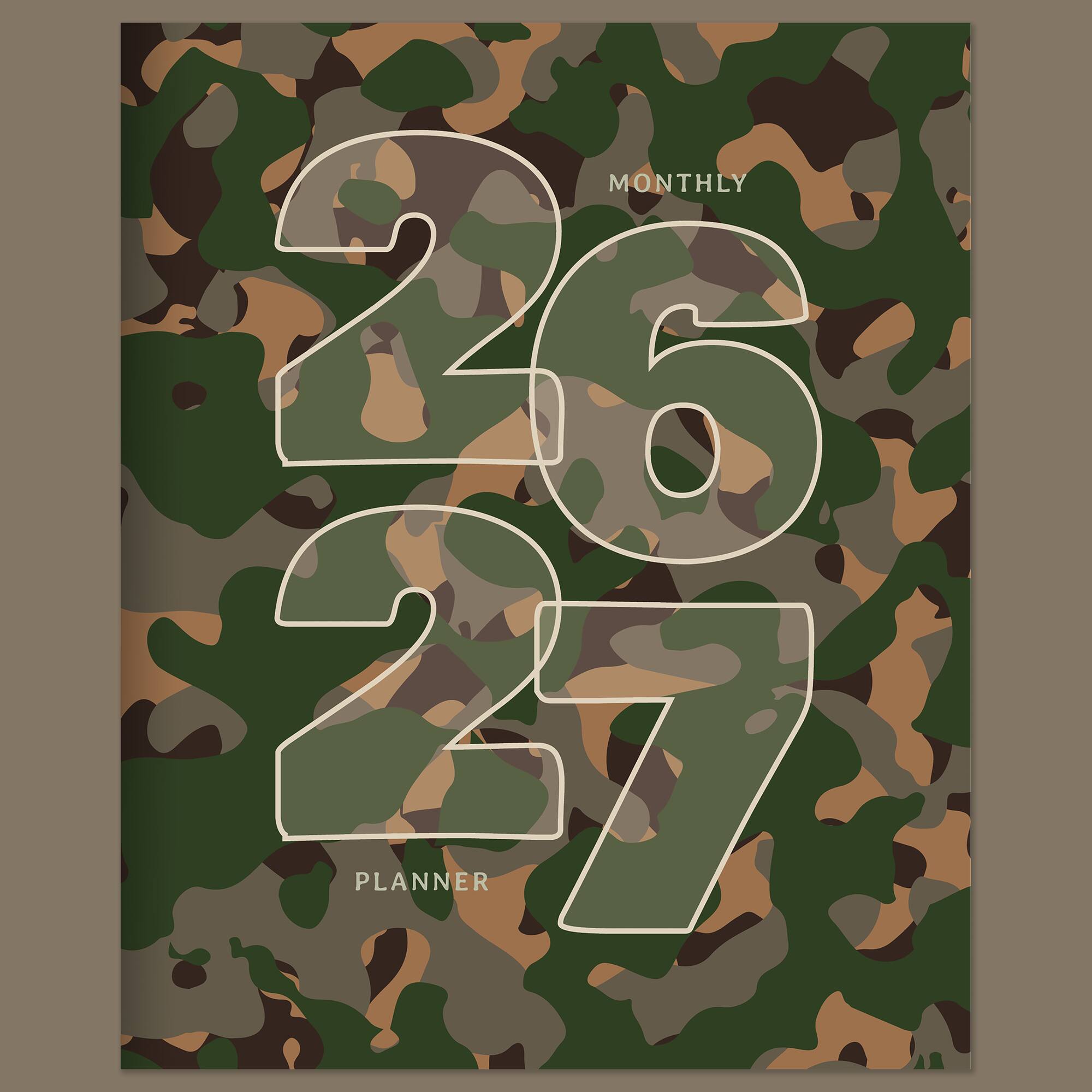 TF Publishing 2026-27 Camo Monthly Planner